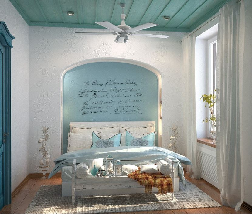Средиземноморский стиль в спальне